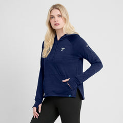 St. Louis Blues Fanatics Women's Authentic Pro Pullover Hoodie Heather Navy