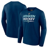 Seattle Kraken Fanatics Authentic Pro Primary Long Sleeve T-Shirt Deep Sea Blue