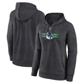 Vancouver Canucks Fanatics Women's Authentic Pro Core Secondary Fleece Pullover Hoodie Heather Charcoal