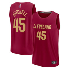 Donovan Mitchell Cleveland Cavaliers Fast Break Replica Jersey sale - Icon Editi- Wine