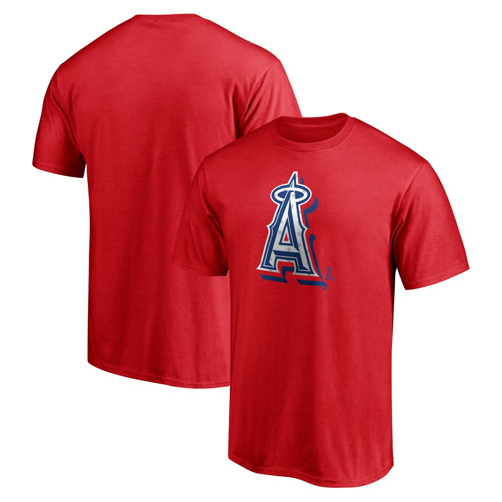 Los Angeles Angels Red White and Team T-Shirt Red