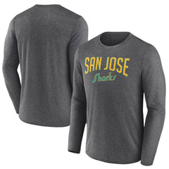 San Jose Sharks Fanatics Special Edition 2.0 Scoring Chance Long Sleeve T-Shirt Heather Charcoal