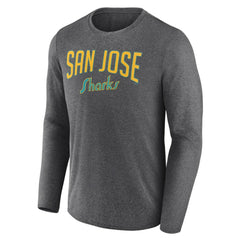 San Jose Sharks Fanatics Special Edition 2.0 Scoring Chance Long Sleeve T-Shirt Heather Charcoal