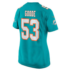 Cameron Goode Miami Dolphins Women's Game Player Jersey - Aqua