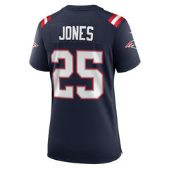 Marcus Jones New England Patriots Women's Game Jersey - Navy