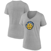Memphis Grizzlies Women's Alternate Logo V-Neck T-Shirt Heather Gray