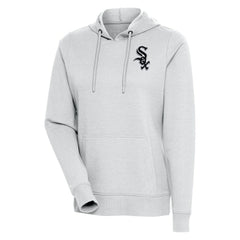Chicago White Sox Antigua Women's Action Pullover Hoodie Heather Gray
