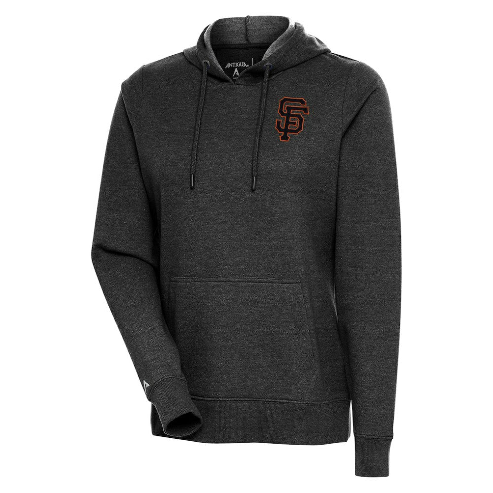 San Diego Padres Antigua Women's Action Pullover Hoodie Heather Black