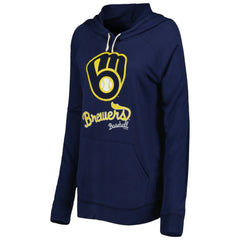 Milwaukee Brewers Touch Women's Pre-Game Raglan Pullover Hoodie Navy
