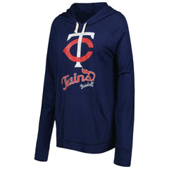 Minnesota Twins Touch Women's Pre-Game Raglan Pullover Hoodie Navy