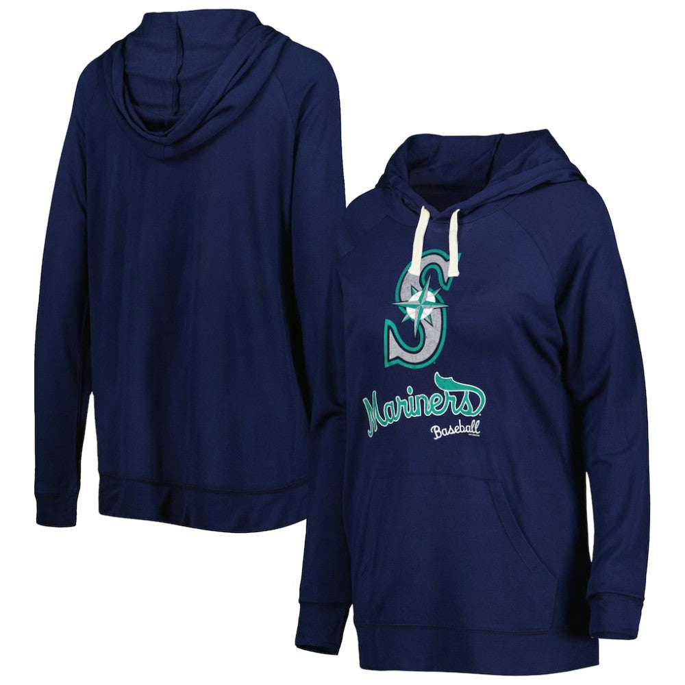 Seattle Mariners Touch Women's Pre-Game Raglan Pullover Hoodie Navy