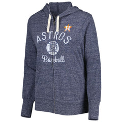 Houston Astros Touch Women's Training Camp Tri-Blend Lightweight Full-Zip Hoodie Heather Navy
