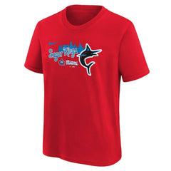 Miami Marlins Preschool City Connect Graphic T-Shirt Red | Nike