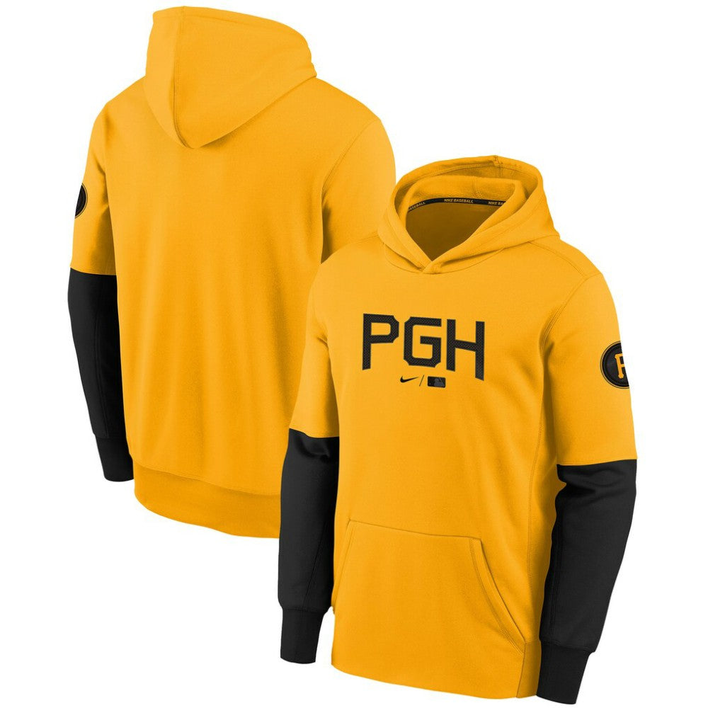 Pittsburgh Pirates Youth City Connect Therma Performance Pullover Hoodie Gold | Nike