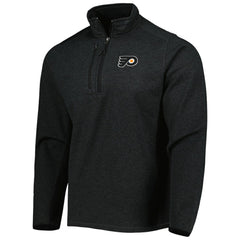 Philadelphia Flyers Antigua Course Quarter-Zip Jacket Heathered Black