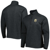 Vegas Golden Knights Antigua Course Quarter-Zip Jacket Heathered Black