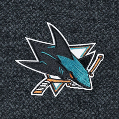 San Jose Sharks Antigua Course Quarter-Zip Jacket Heathered Black