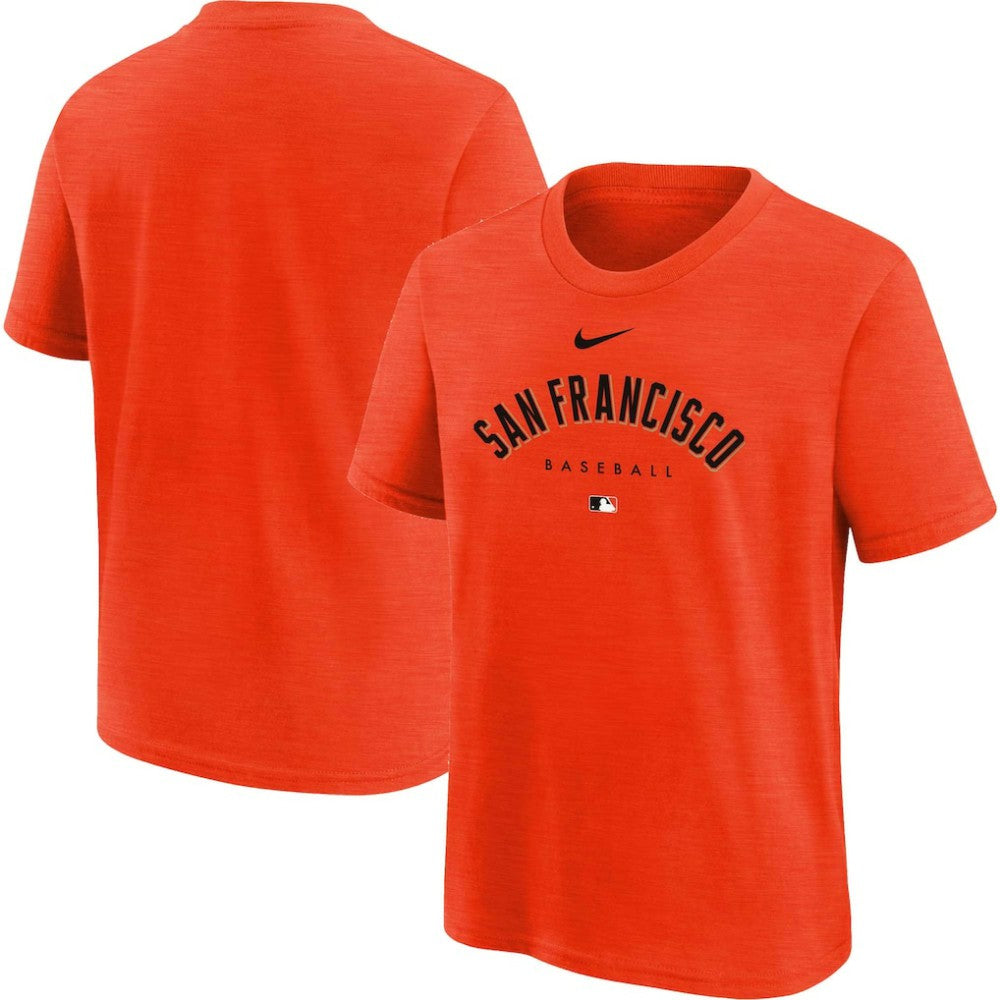 San Francisco Giants Youth Authentic Collection Early Work Tri-Blend T-Shirt Orange | Nike