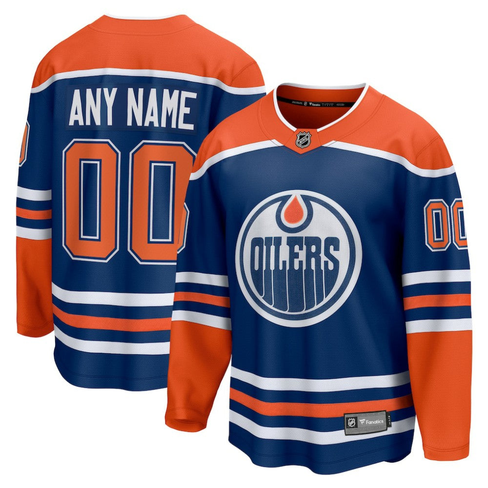 Edmonton Oilers Fanatics Home Breakaway Custom Jersey Royal
