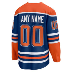 Edmonton Oilers Fanatics Home Breakaway Custom Jersey Royal