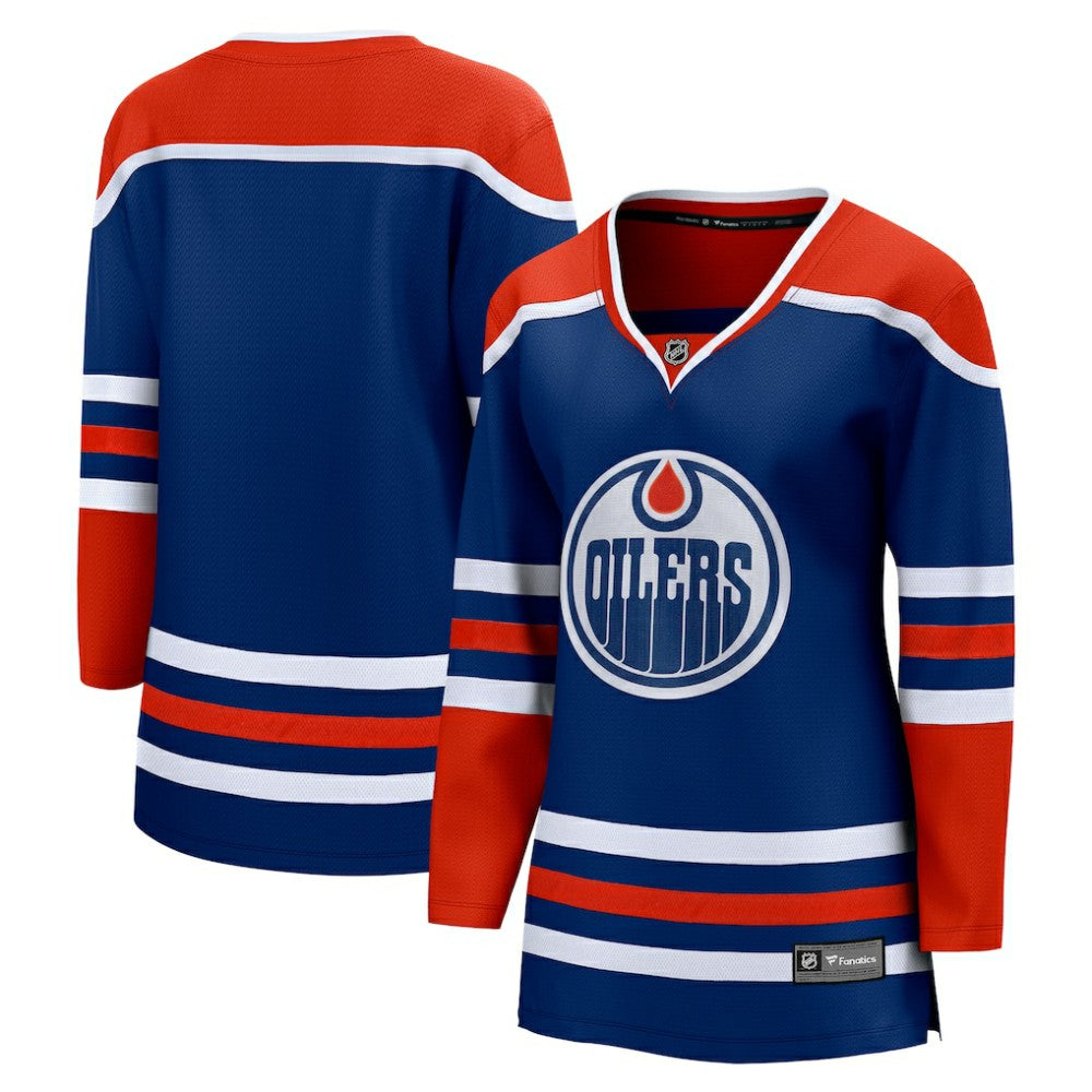 Edmonton Oilers Fanatics Women's Home Breakaway Blank Jersey Royal