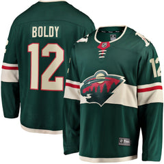 Matthew Boldy Minnesota Wild Fanatics Home Breakaway Player Jersey Green