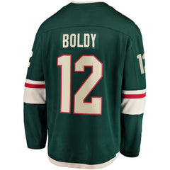 Matthew Boldy Minnesota Wild Fanatics Home Breakaway Player Jersey Green