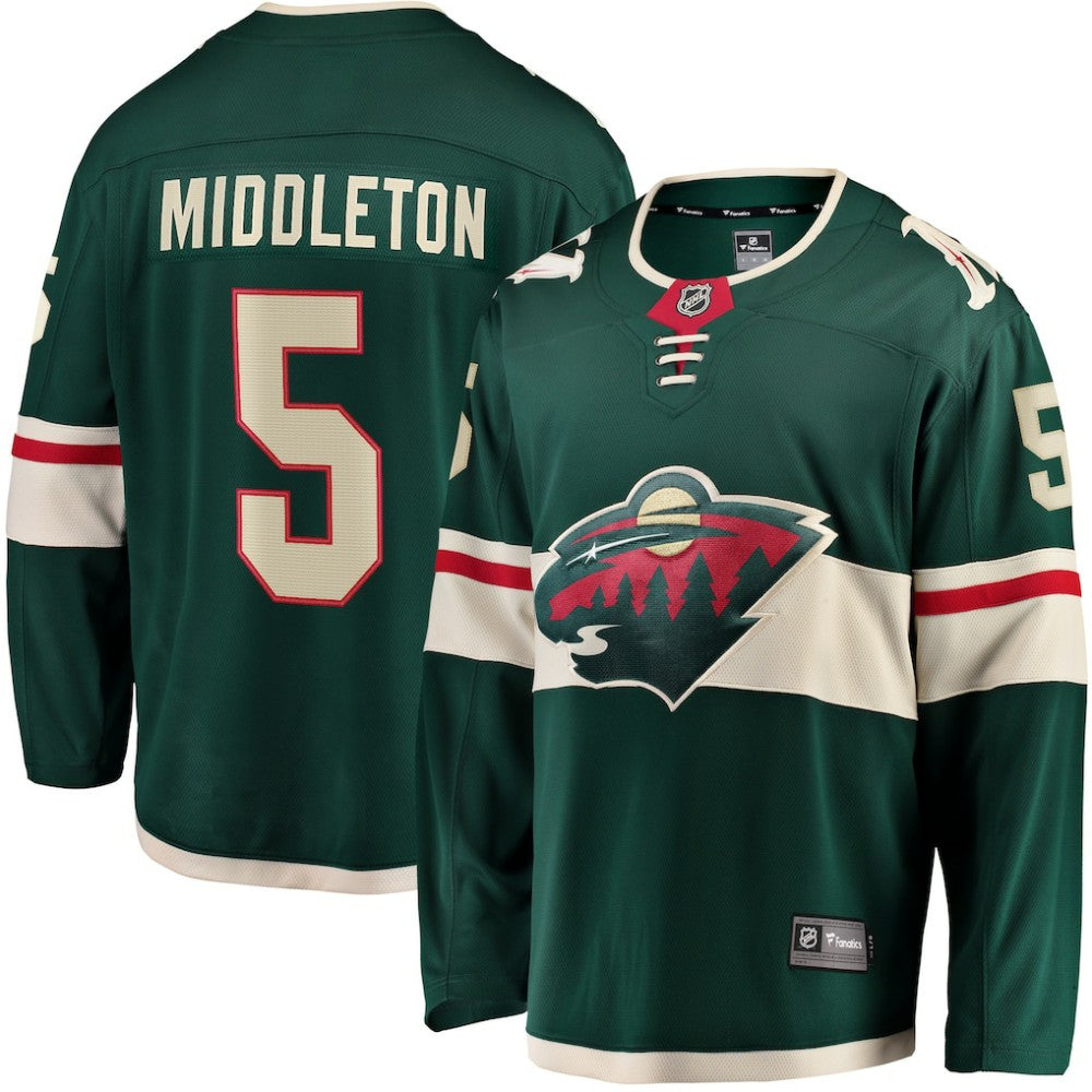 Jake Middleton Minnesota Wild Fanatics Home Breakaway Player Jersey Green