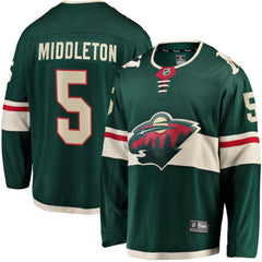 Jake Middleton Minnesota Wild Fanatics Home Breakaway Player Jersey Green