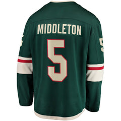 Jake Middleton Minnesota Wild Fanatics Home Breakaway Player Jersey Green