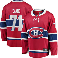 Jake Evans Montreal Canadiens Fanatics Home Breakaway Player Jersey Red