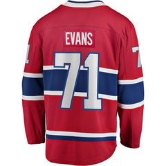 Jake Evans Montreal Canadiens Fanatics Home Breakaway Player Jersey Red