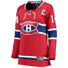 Nick Suzuki Montreal Canadiens Fanatics Women's Home Captain Patch Breakaway Player Jersey Red