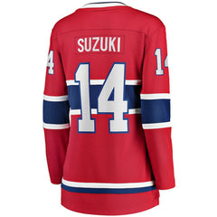 Nick Suzuki Montreal Canadiens Fanatics Women's Home Captain Patch Breakaway Player Jersey Red