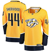 Kiefer Sherwood Nashville Predators Fanatics Women's Home Breakaway Player Jersey Gold