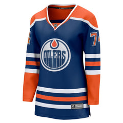 Stuart Skinner Edmonton Oilers Fanatics Women's Home Breakaway Player Jersey Royal