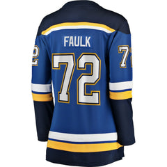 Justin Faulk St. Louis Blues Fanatics Women's Home Breakaway Player Jersey Blue