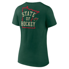 Minnesota Wild Women's Territorial V-Neck T-Shirt Green