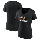 Chicago Blackhawks Women's Shout Out V-Neck T-Shirt Black