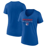 New York Rangers Women's Shout Out V-Neck T-Shirt Blue