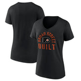 Philadelphia Flyers Women's Shout Out V-Neck T-Shirt Black