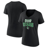 Dallas Stars Women's Proclamation V-Neck T-Shirt Black