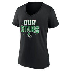 Dallas Stars Women's Proclamation V-Neck T-Shirt Black