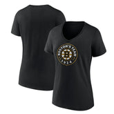 Boston Bruins Women's Represent V-Neck T-Shirt Black