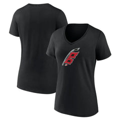Carolina Hurricanes Women's Alternate Logo V-Neck T-Shirt Black