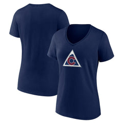 Colorado Avalanche Women's Alternate Logo V-Neck T-Shirt Navy