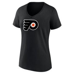 Philadelphia Flyers Women's Alternate Logo V-Neck T-Shirt Black