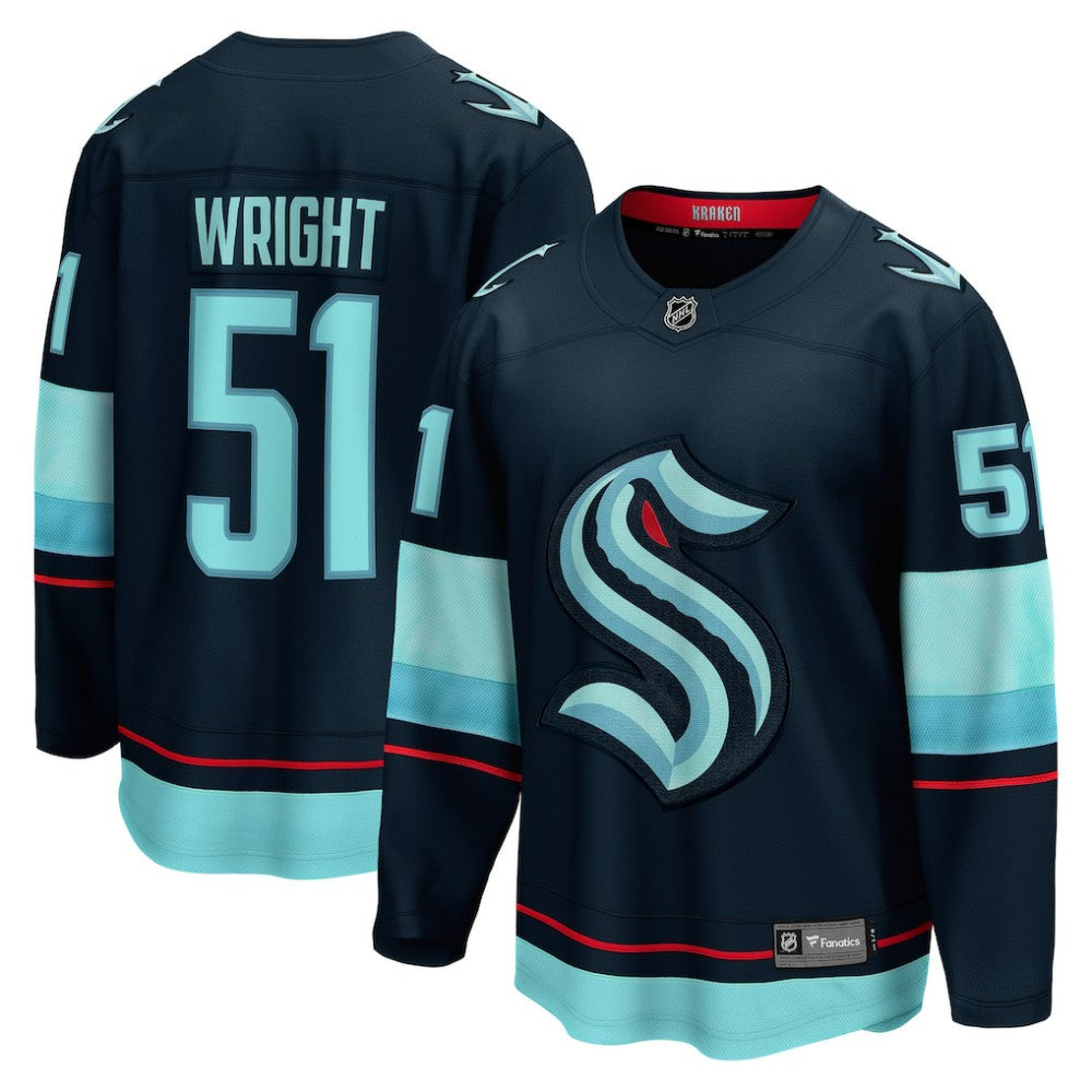 Shane Wright Seattle Kraken Fanatics Men's Home Breakaway Player Jersey Deep Sea Blue
