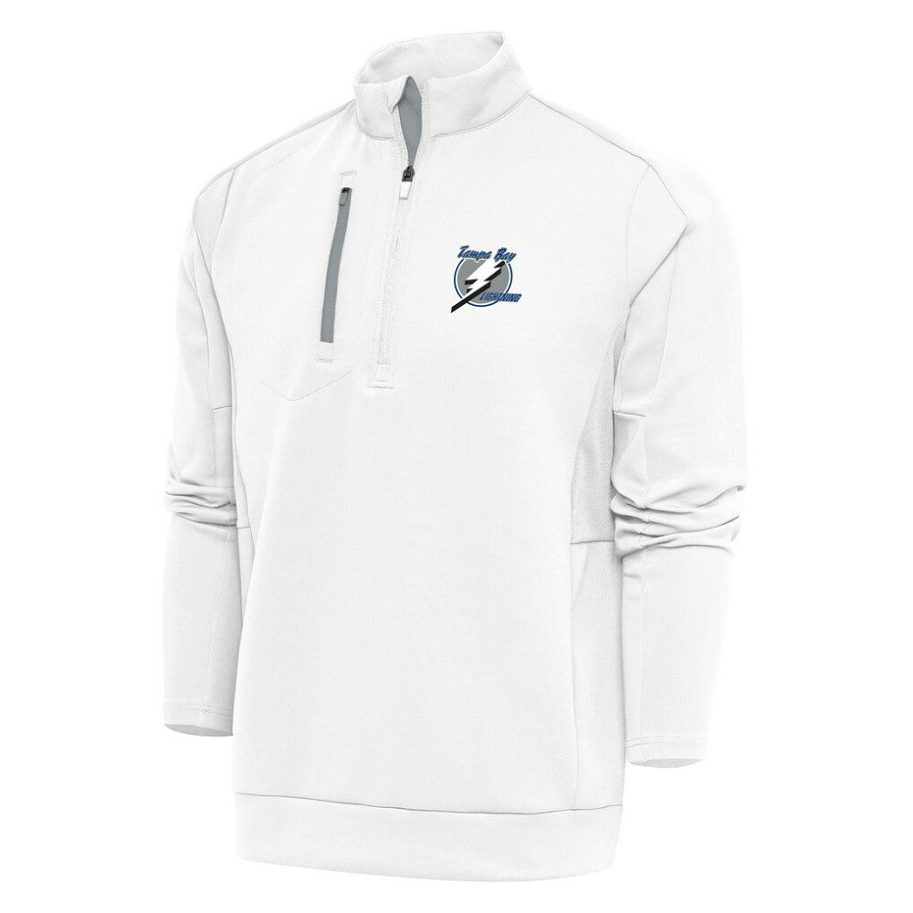 Tampa Bay Lightning Antigua Special Edition 2.0 Generation Quarter-Zip Pullover Top White