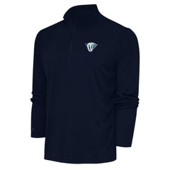 Nashville Predators Antigua Special Edition 2.0 Tribute Quarter-Zip Pullover Top Navy